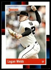 2022 Donruss 1988 Retro Logan Webb San Francisco Giants #279