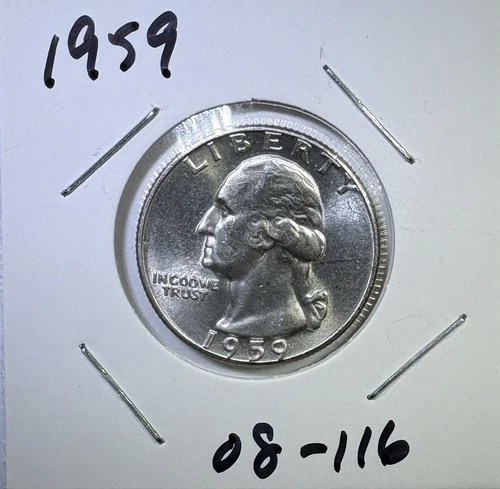 1959 25c SILVER Washington Quarter UNCIRCULATED (08-116)