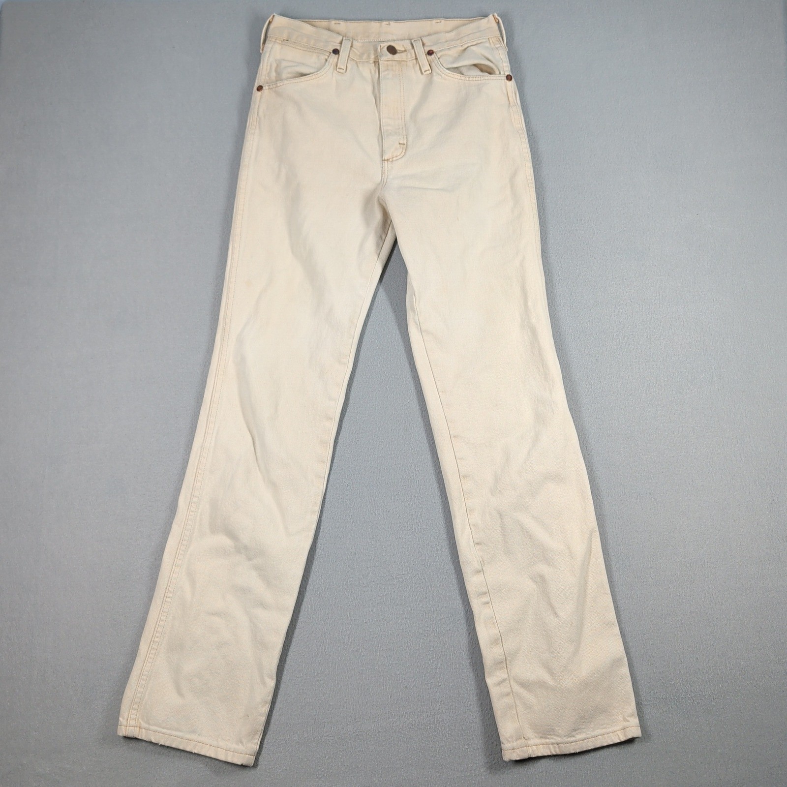 S 29x34 Tan Beige Denim Cowboy Cut Slim Fit Cotton