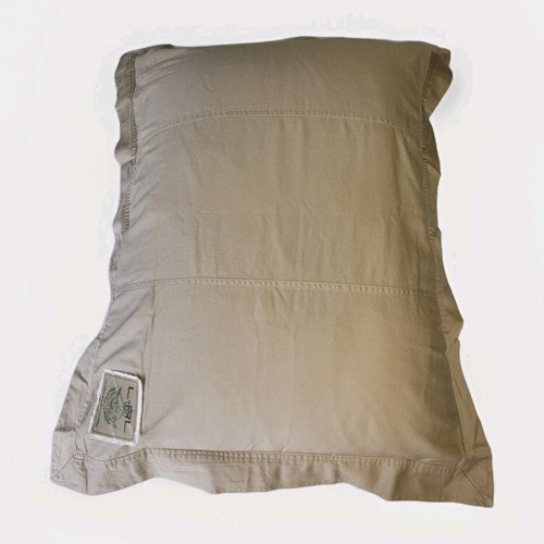 Ralph Lauren University Khaki Pack Of (2) Standard Shams Cotton College Dorm - Picture 9 of 15