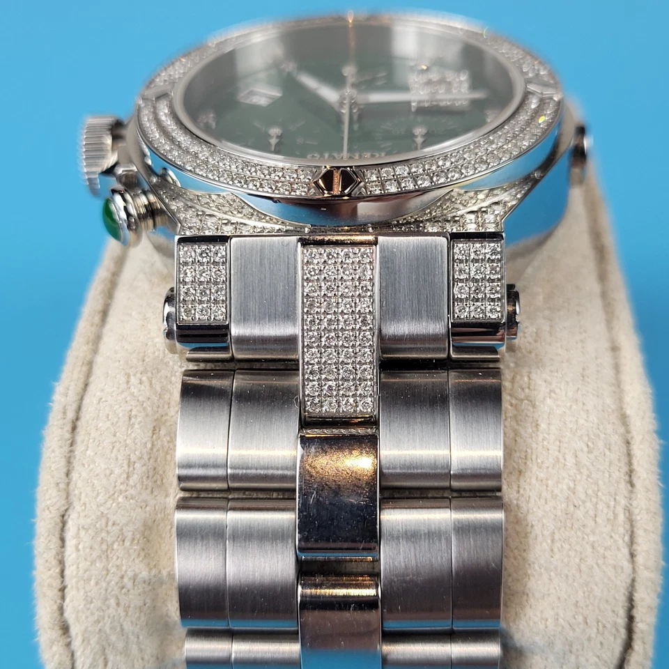 Reloj Renato Beauty Collezioni G15211 suizo cronógrafo esfera verde diamantes Foto 4 de 4