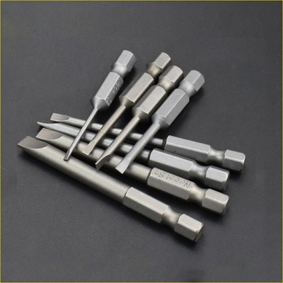 Magnetic Slotted Screwdriver SL2 TO SL6 Drill Bits S2 Steel 50/75/100/150mm