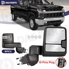 Right Passenger Side Tow Mirror For 2019-2024 Chevy Silverado GMC Sierra 2500HD