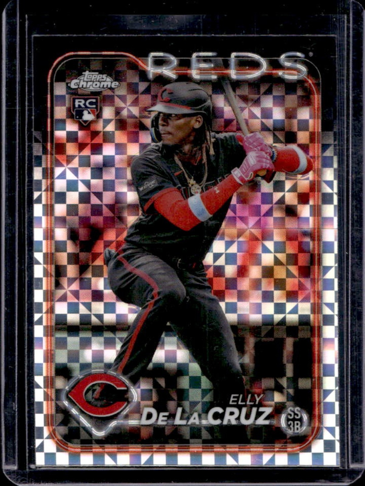 2024 Topps Chrome Elly De La Cruz Refractor X Fractor Rookie RC #44 Reds