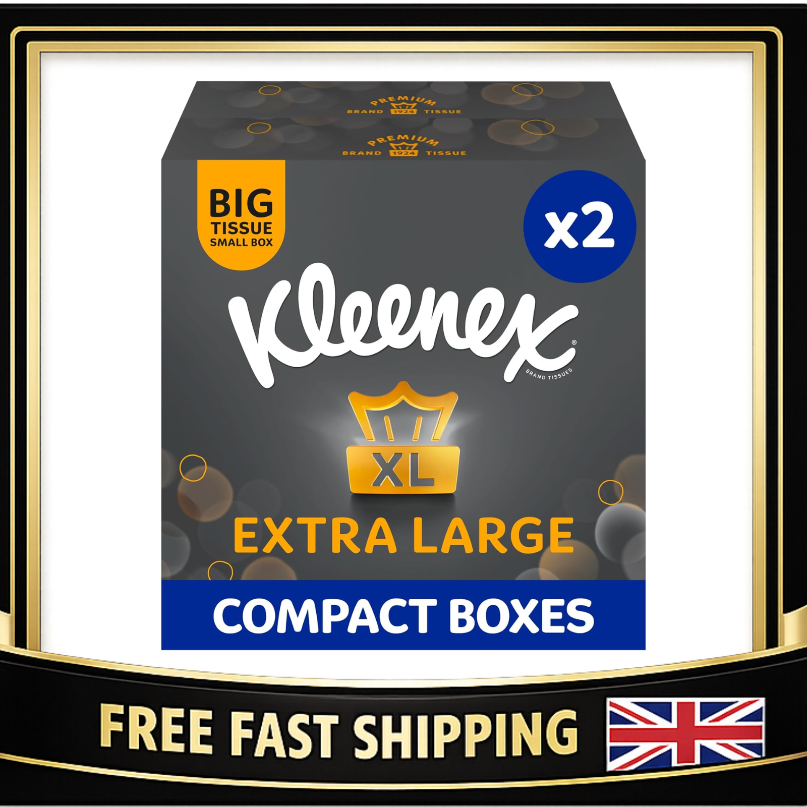 Kleenex Extra Large Tissues Compact Twin