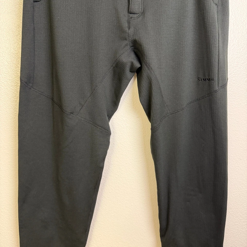Pantalones de vellón Simms para hombre 2XL negros bolsillos cintura ajustable bordados al aire libre Foto 4 de 4