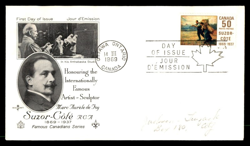 Mayfairstamps Canada FDC 1969 Suzor Cote rose craft First Day Cover aaz_78547
