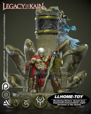 30CM tall Kain on Throne Resin 3D Print Model kit Unpainted GK statue Figure