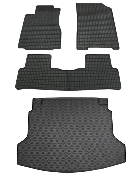Gummi FußMatten Kofferraumwanne FüR Honda CR-V 4 2012-2018 Im Set Gummimatten-image