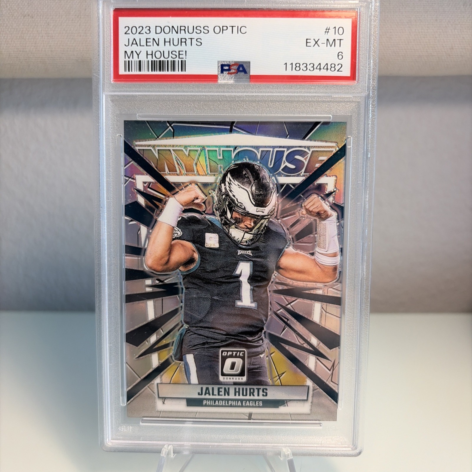 2023 Donruss Optic My House! Jalen Hurts #10 PSA 6