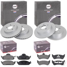 ABS BREMSSCHEIBEN + BEL&Auml;GE VORNE+HINTEN passend f&uuml;r MERCEDES M-KLASSE W163 ML