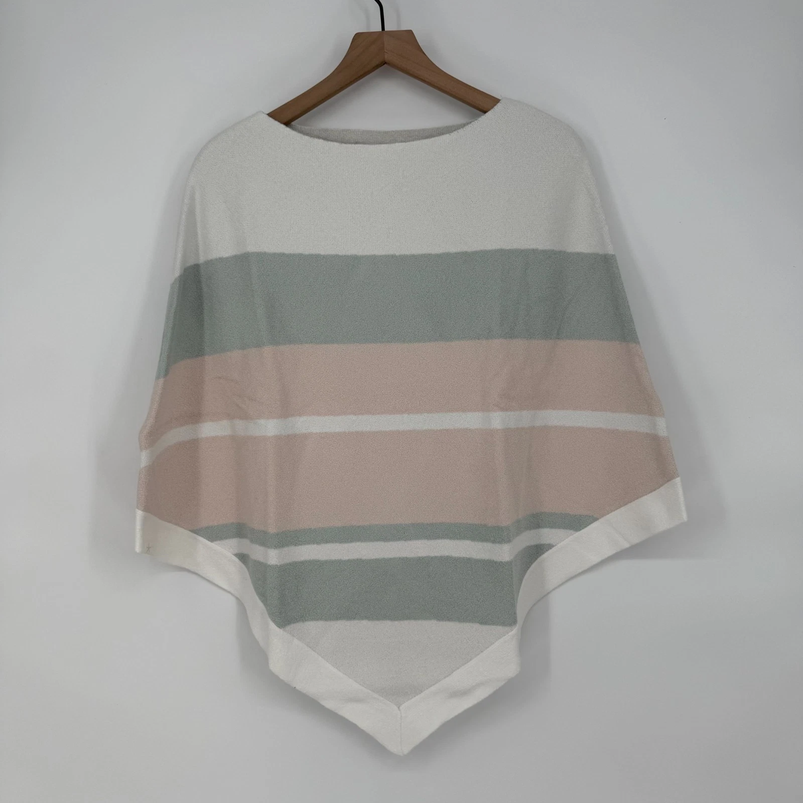 Barefoot Dreams CozyChic Ultra Lite Ocean Breeze Poncho Stripe