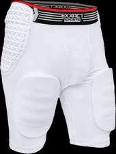 Exxact Sports Rebel Football 5 Pad Girdle.  White Adult Large NWT
