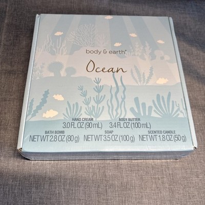 Gifts for Women, Bath and Body Womens Gift Sets with 5 Pcs Ocean Scented Spa Gif