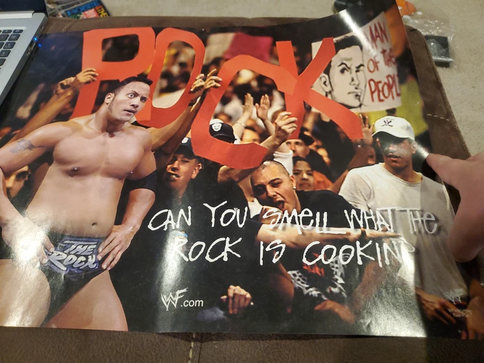 Pôster THE ROCK 16x20 WWF 1999 WWE Dwayne Johnson DIFÍCIL DE ENCONTRAR - Imagem 4 de 4