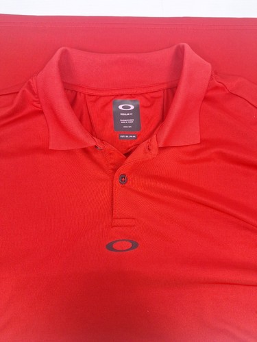 Oakley Red Polo Golf Shirt Men's 3XL Short Sleeve Moisture Wick Fabric - Picture 3 of 11