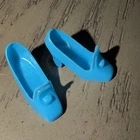Vintage 1970s MATTEL Mod Barbie Doll Turquoise Blue Pilgrim Pumps Shoes-EXCELLEN