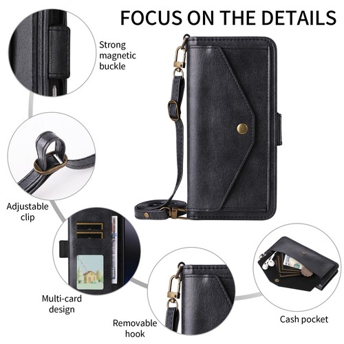 For Oukitel C59 C65 C61 C60 C1 Pro Crossbody Flip Card Leather Wallet Case Cover - Picture 16 of 27
