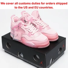 Women's Jordan 4 Retro Off-White Pastel Pink Size US 5.5-11