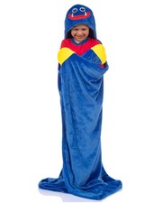Poppy Playtime Huggy Wuggy Super Soft Hooded Blanket with Embroidered Face