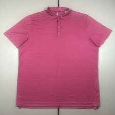 Johnnie O Polo Shirt Leaf AOP Graphic Size 2XL Golf Performance Stretch Active