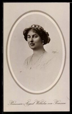 Bildnis Prinzessin August Wilhelm von Preußen mit Diadem, Ansichtskarte 