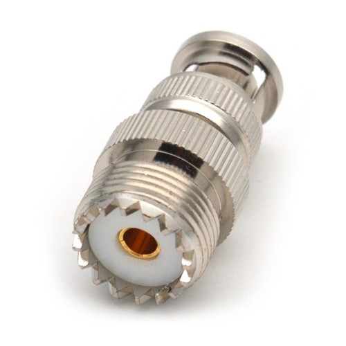 1PC BNC Male to UHF PL259 Female RF Connector Copper Adapter - Zdjęcie 5 z 8