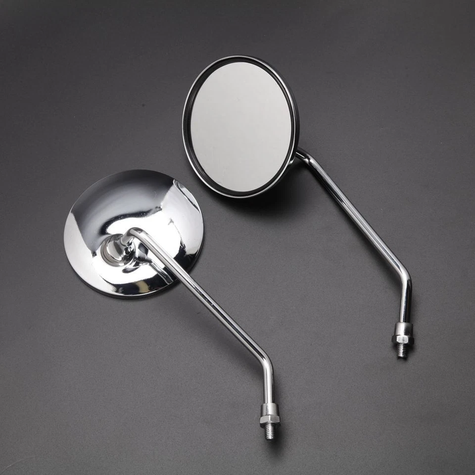 Par de espejos retrovisores de 10 mm para Yamaha DT100 DT175 DT250 DT400 XS400 XT500 TX750 Foto 3 de 4