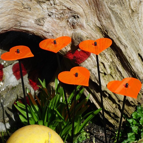 Decoración de Jardín Brillante Corazones Adornos 5x Decoración Estacas Accesorio Regalo Amor - Imagen 18 de 28