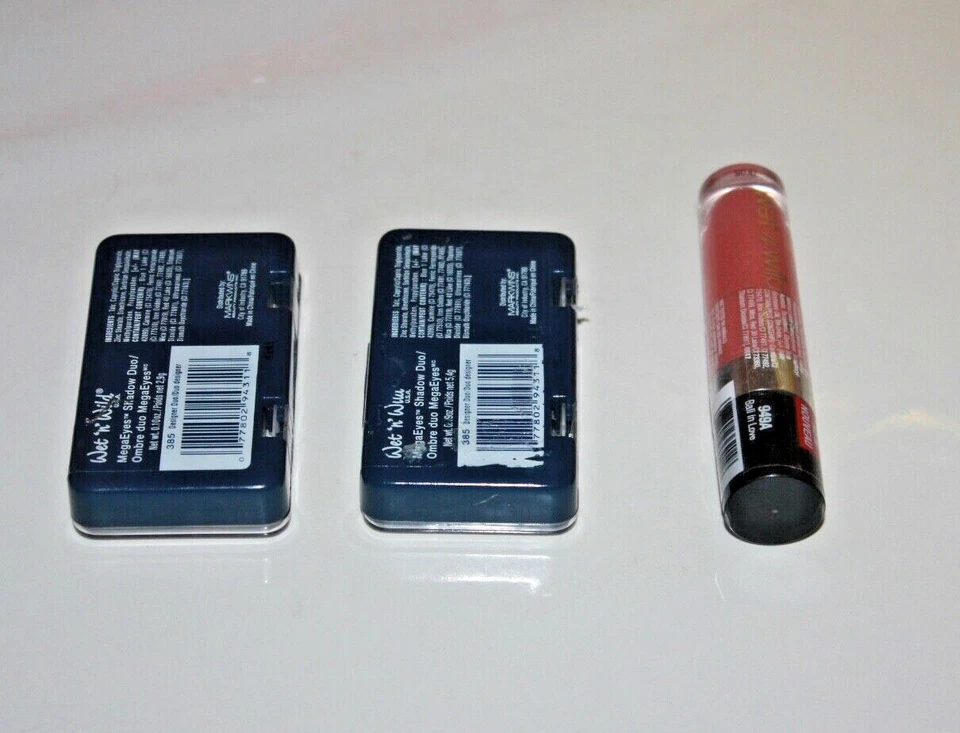 Wet n Wild Mega Eyes Shadow Duo 2#385 + Megalast Liquid #949A Lot Of 3 New - Image 2 of 2