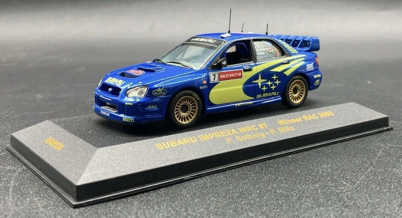 Diecast model cars Subaru Impreza WRC 1/43 Autoart WRC solberg mills rallye tour de corse 2004