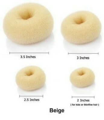 VFM Small Cream Hair Donuts – 3er Pack, Netz-Donuts Für Voluminöse Dutt-Frisuren