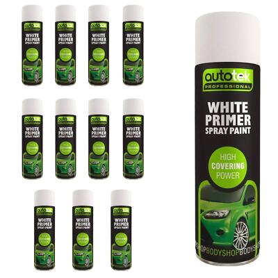 AutoTek White Primer Mehrzweck-Aerosol-Sprühfarbe 500 ml x12