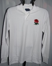 ENGLISH CLASSIC COMBED COTTON RETRO ENGLAND RUGBY SHIRT