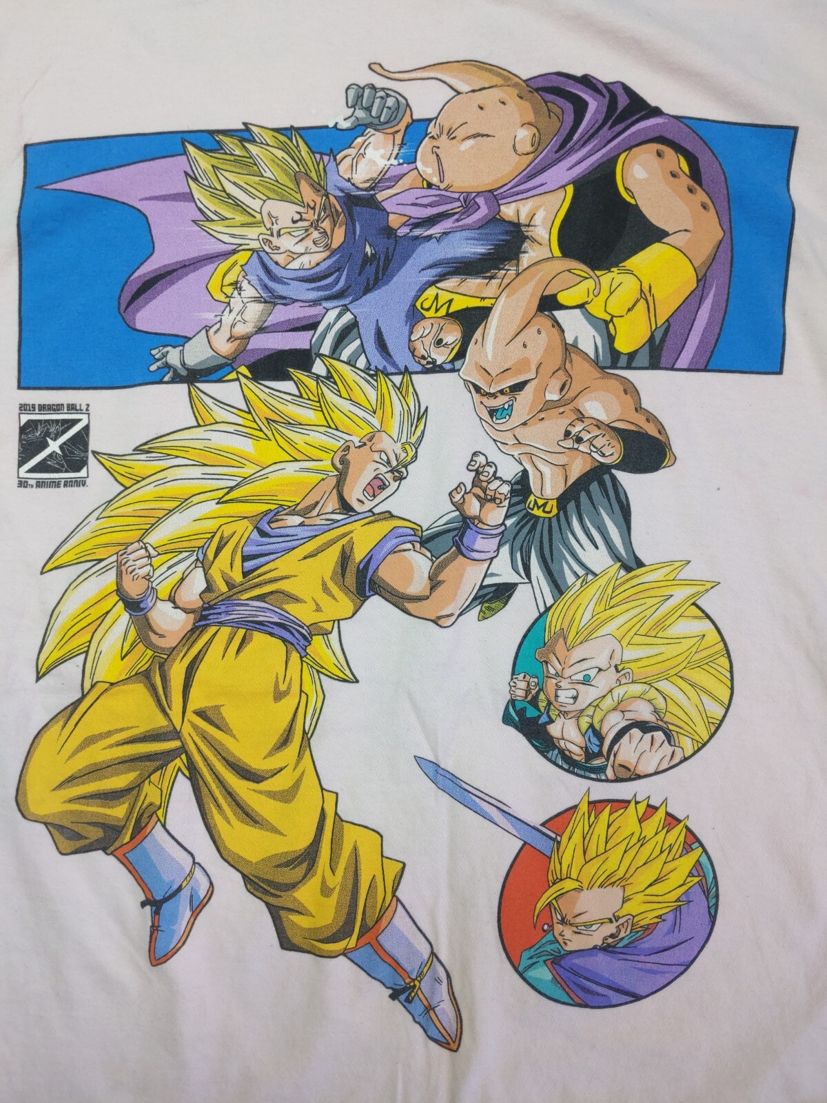 Dragon Ball Z New Adult T-Shirt - Majin Buu Saga Action Front Episodes Bac