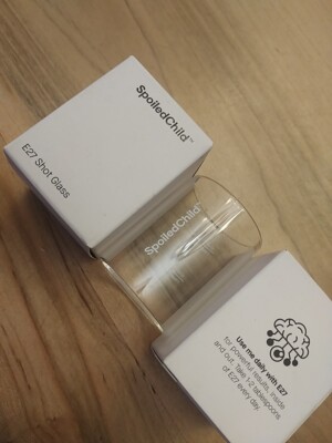Spoiled.Child E27 2 Pack  Shot Glass. New In Box Authentic 