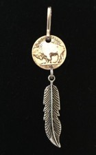 Authentic Buffalo Nickel Zipper Pull!  Jacket...