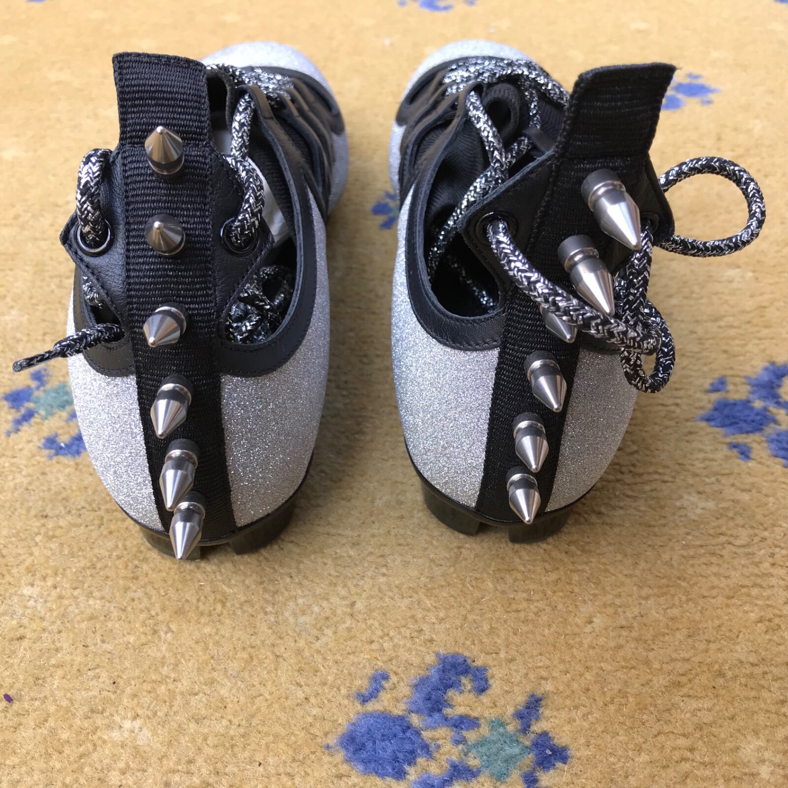 Gucci Trainer Sneaker Shoes Glitter Titan Football Stud UK 7 US 8 41 Mens Web thumbnail 5