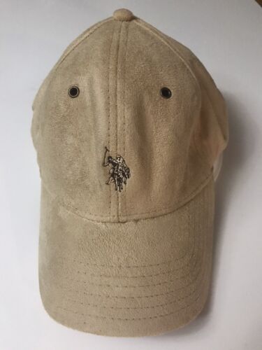U.S POLO Ralph Lauren Brown SuedeFeel Cap Adjustable Hat