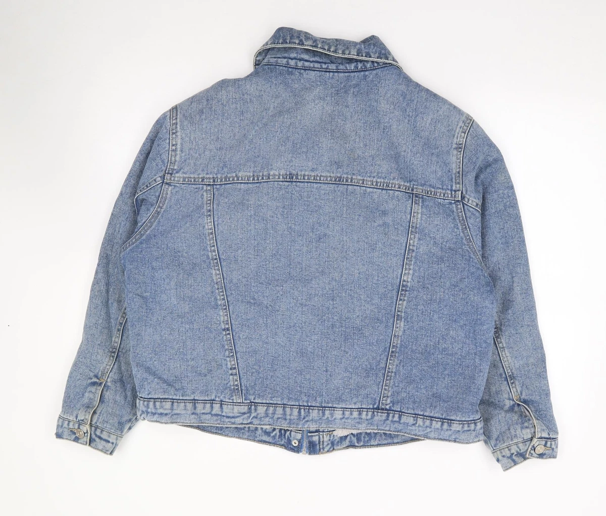 F F Womens Blue Jacket Coat Size M Zip eBay