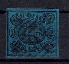 Altdeutschland Braunschweig MiNr 7 a gestempelt allseits vollrandig