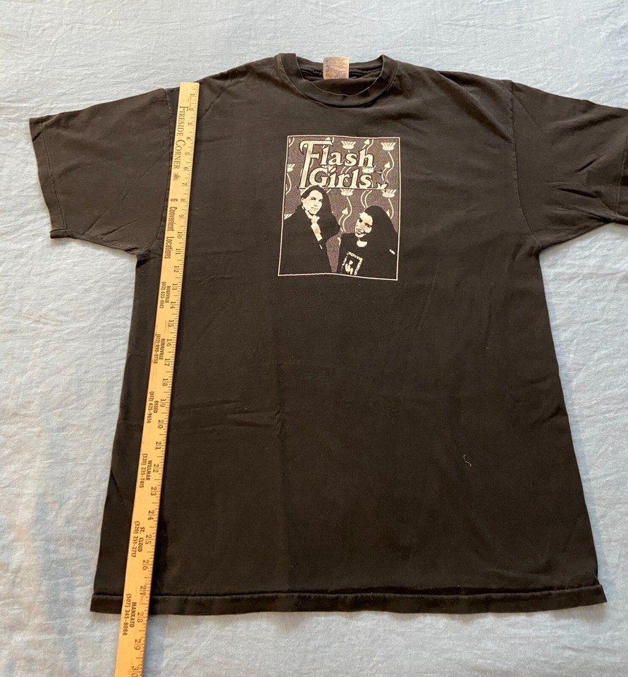 Flash Girls band tshirt black XL Emma Bull & Lorraine Garland vintage