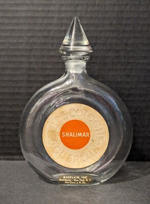 Vintage 'Shalimar' Eau de Cologne Guerlain Empty Collector Bottle 6 Fl Oz