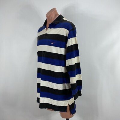 90s POLO By RALPH LAUREN y2k アーカイブ 古着 VTG 90s y2k Polo Sport Ralph Lauren Blue Black White Striped