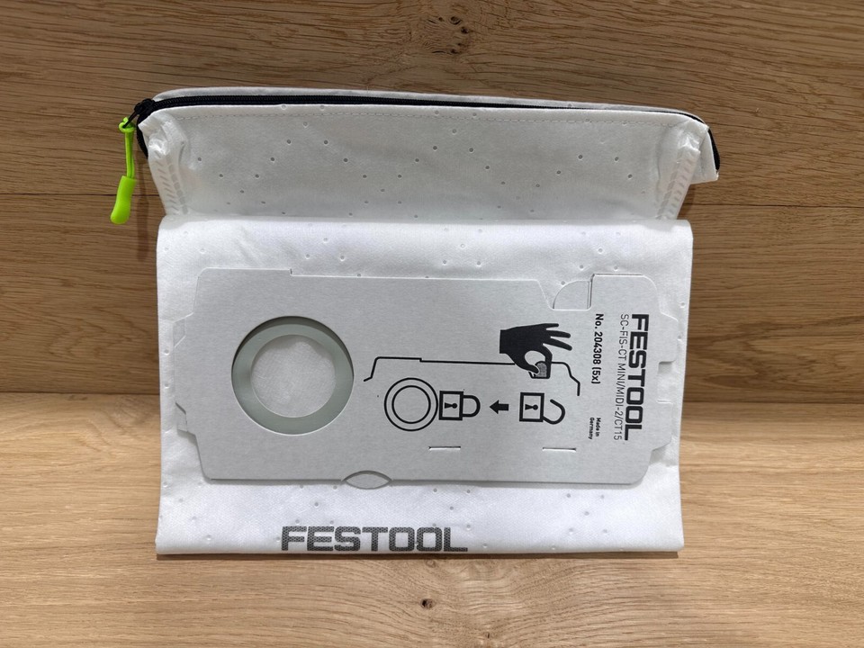 REUSABLE Festool Dust Extractor Bag with ZIP, SC FISCT CT15 MINI MIDI
