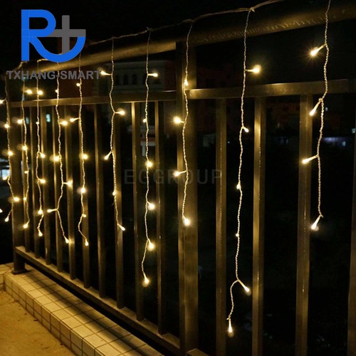 96 LED String Light Curtain Icicle Drop LED Xmas Party Garden Decor Lights A2TS - Picture 14 of 24