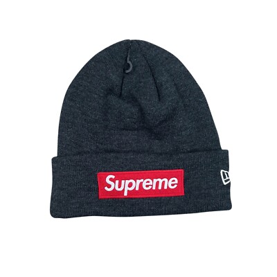 帽子 Supreme New Era Box Logo Beanie Charcoal Supreme x New Era FW21 Box Logo Beanie Charcoal | eBay