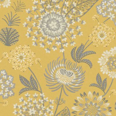 Arthouse Vintage Bloom Senfgelb Floral Qualität Vinyltapete 676206