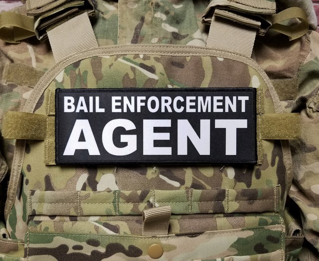 BAIL ENFORCEMENT AGENT 3X8 Patch for Plate Carrier with Hook Backing