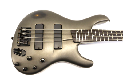 2001 Ibanez EDB600 Ergodyne 4 string Bass Guitar Pewter Gun Metal